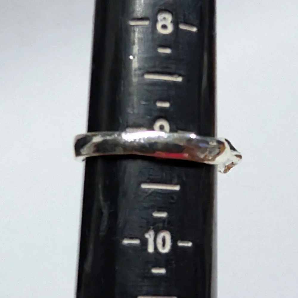 New Cross Ring Big PLus Size‎ 9 Silver Tone Black Enamel Gothic Enamel Statement